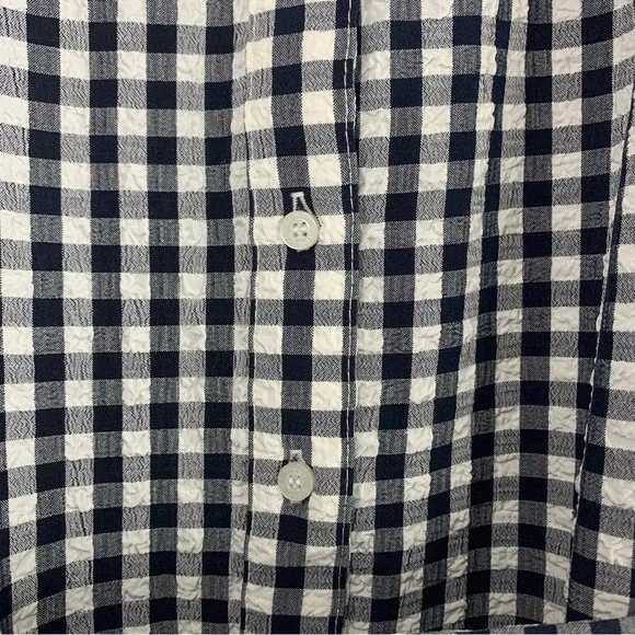 NWT Tommy Hilfiger Navy Gingham Sleeveless Belted Midi Dress, size 10 - Picture 7 of 16